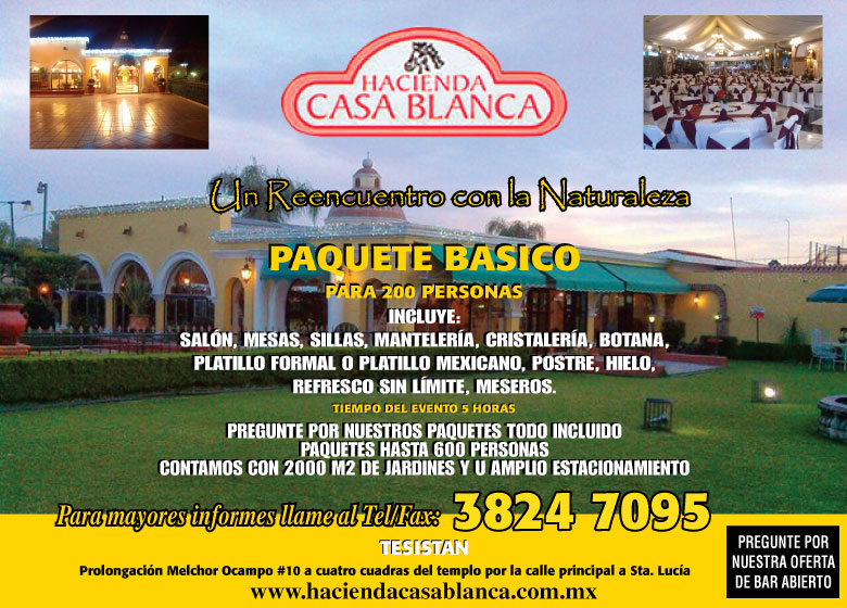 Hacienda Casa Blanca Salones Para Fiestas En Jalisco Zapopa