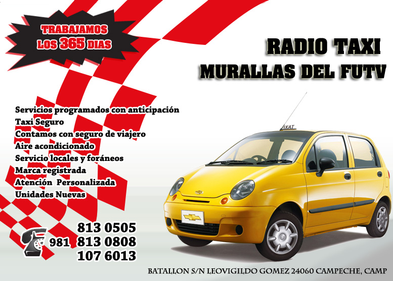 Radio Taxi Murallas Del Futv Taxis en Campeche, Campeche, ,