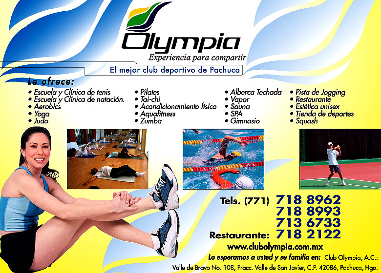 Olympia Clubes Deportivos Privados en Hidalgo, Pachuca De S