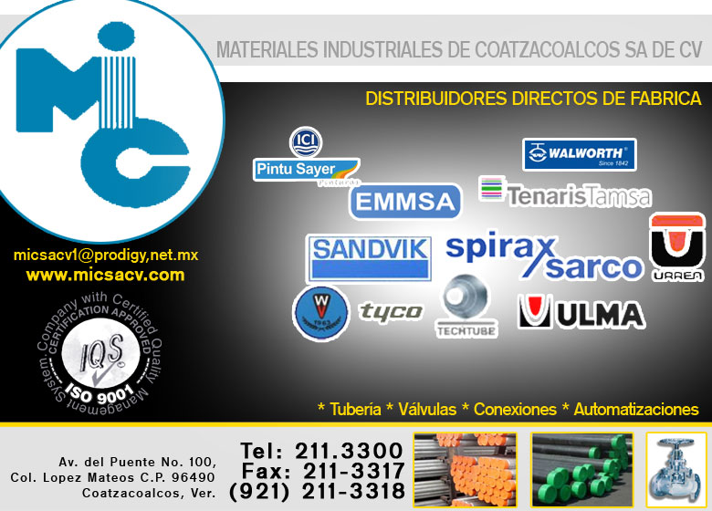 Materiales Industriales De Coatzacoalcos Sa De Cv Valvulas Y