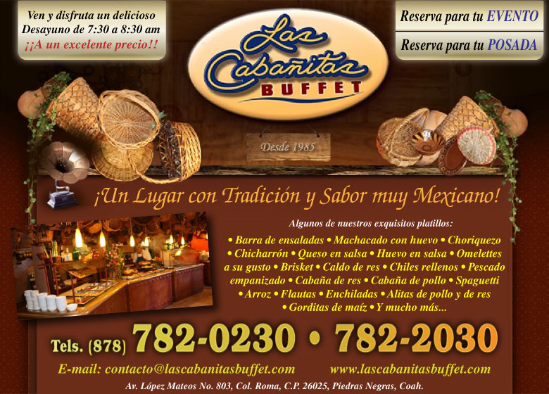 Las Cabañitas Buffet Restaurantes Cocina Mexicana en Coahuil