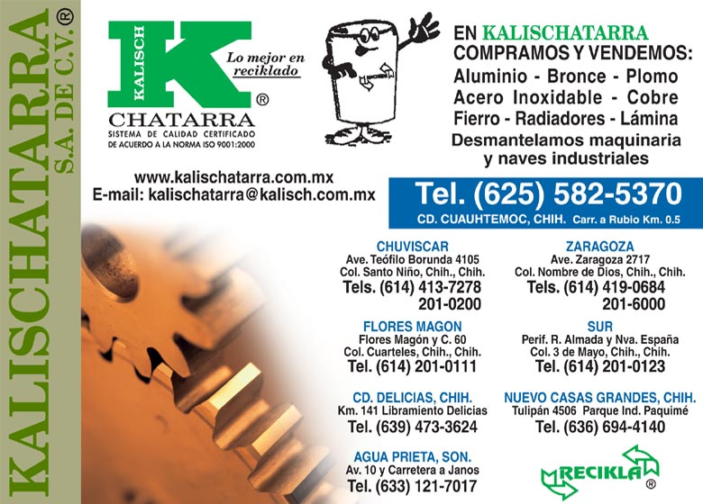 Kalischatarra Chatarra en Chihuahua, Chihuahua, , Sector 68,