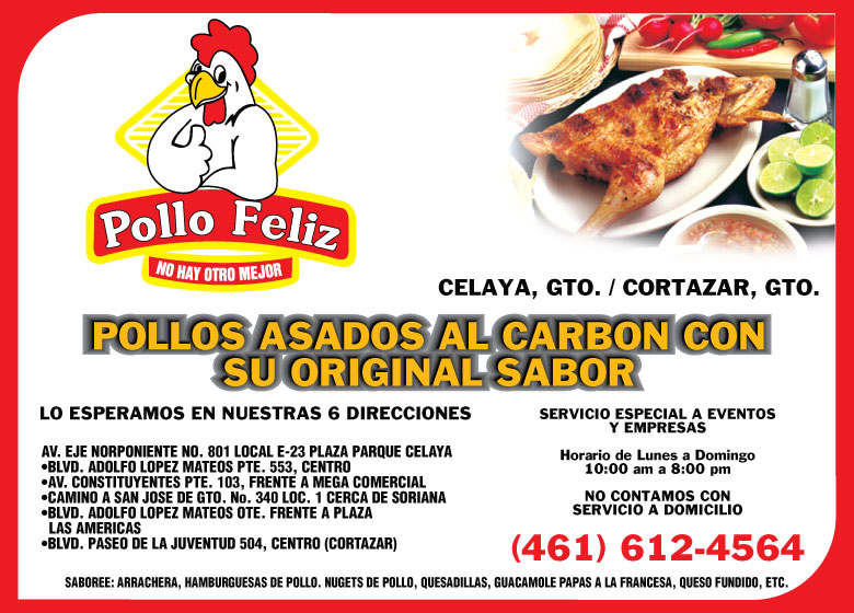 Pollo Feliz Restaurantes Comida Rápida en Guanajuato, Celaya