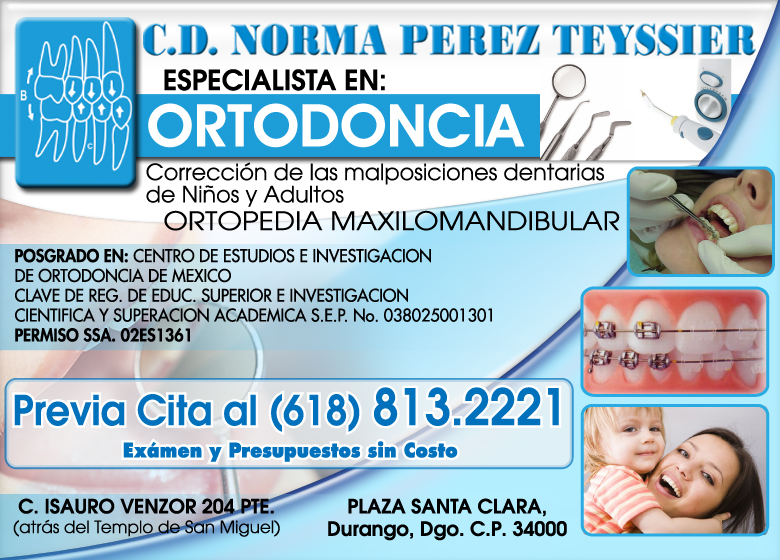 Dra. Norma Pérez Teyssier, Dentista - Odontólogo