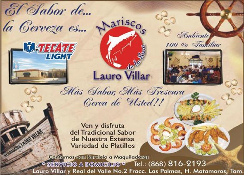Mariscos Lauro Villar Restaurantes En General en Tamaulipas,