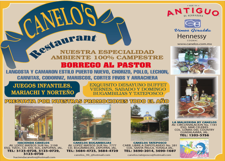 Canelo's Restaurantes Cocina Mexicana en Jalisco, Zapopan, ,