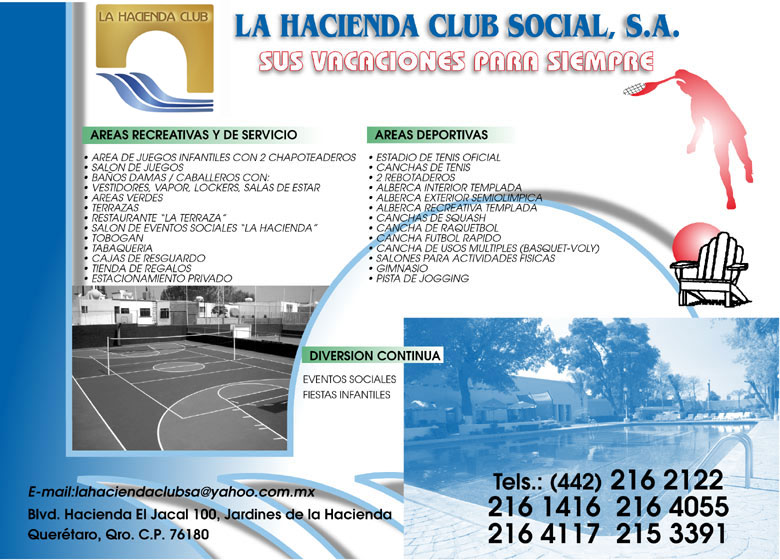 La Hacienda Club Social Sa Clubes Deportivos Privados en Que
