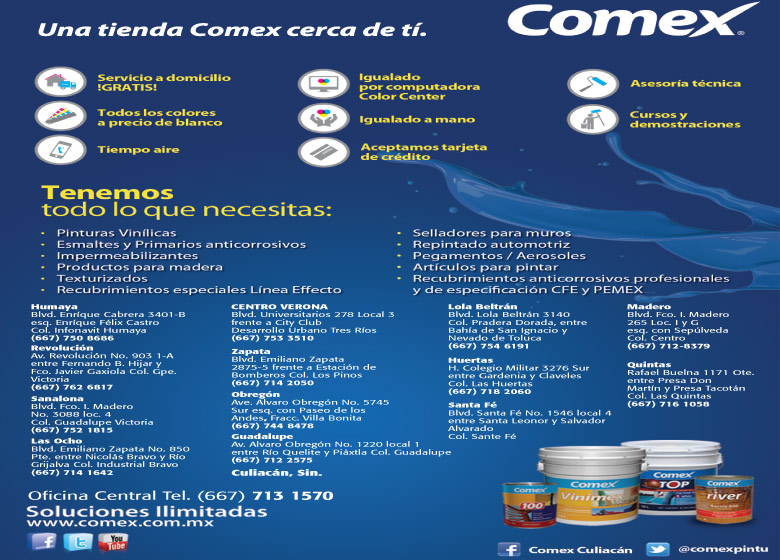 Comex Pinturas, Barnices Y Esmaltes Fábricas Y Expendios en