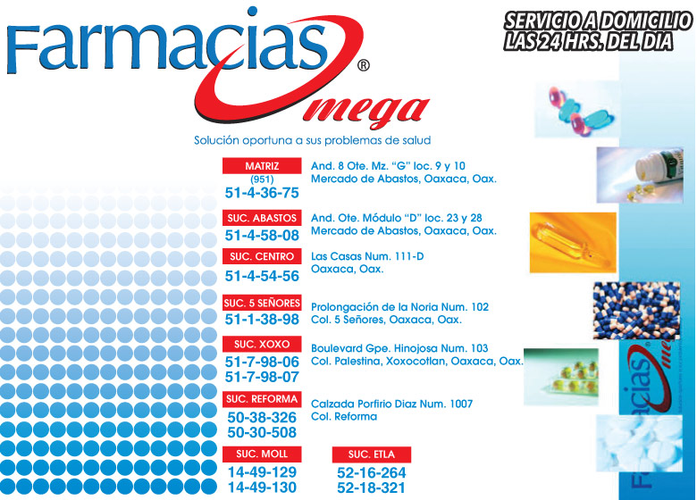 Farmacias Omega Farmacias Boticas Y Droguer as en Oaxaca O