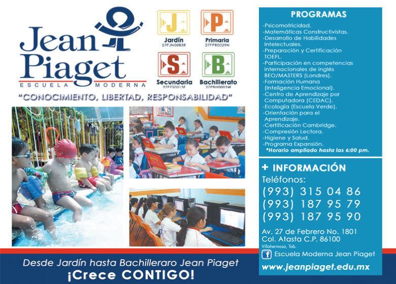 Jean Piaget Escuelas Institutos Y Universidades en Tabasco