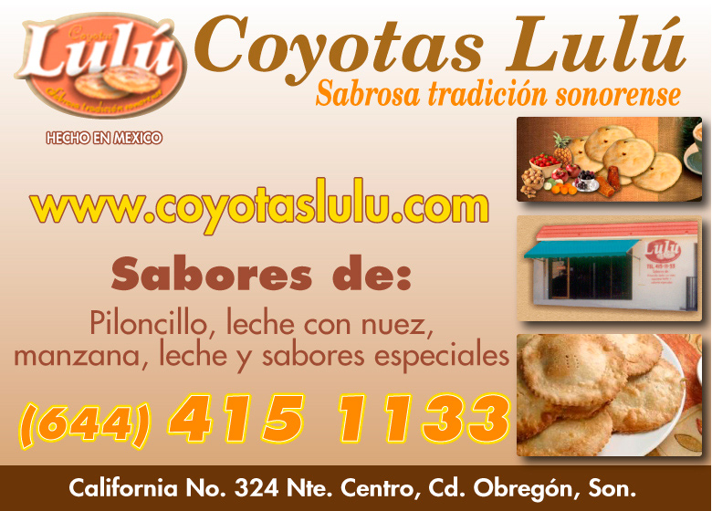 Coyotas Lulu Panaderías en Sonora, Ciudad Obregon, , Col Ce